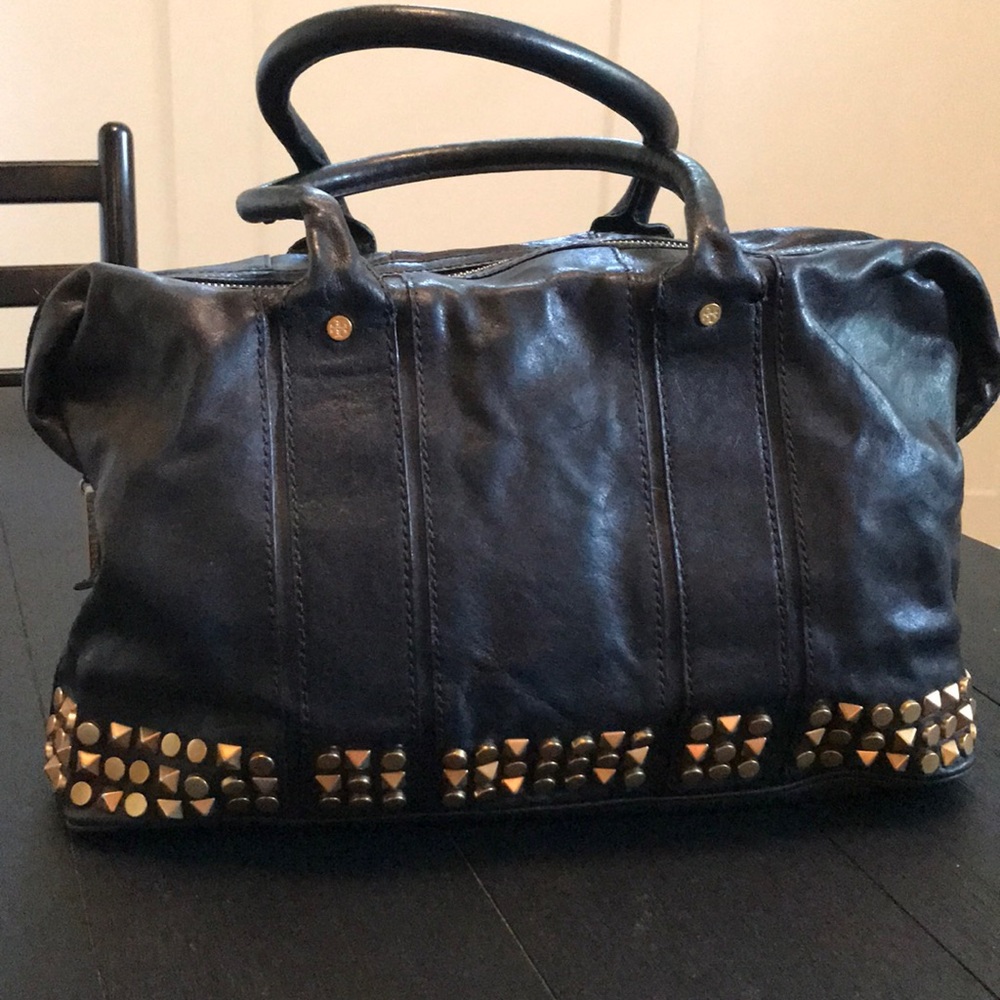 Tory Burch black leather studded bag